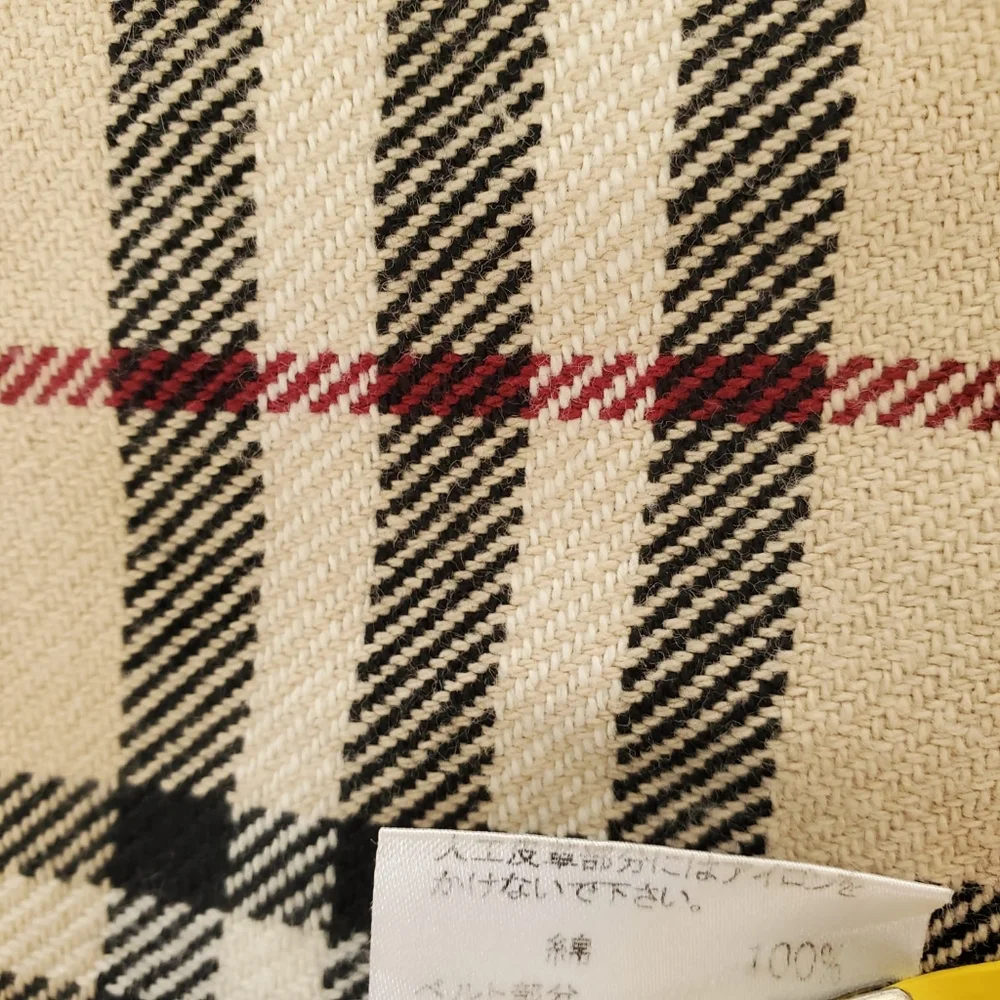 Burberry Blue Label Pleated Knee-Length Classic Nova Check Cotton Skirt